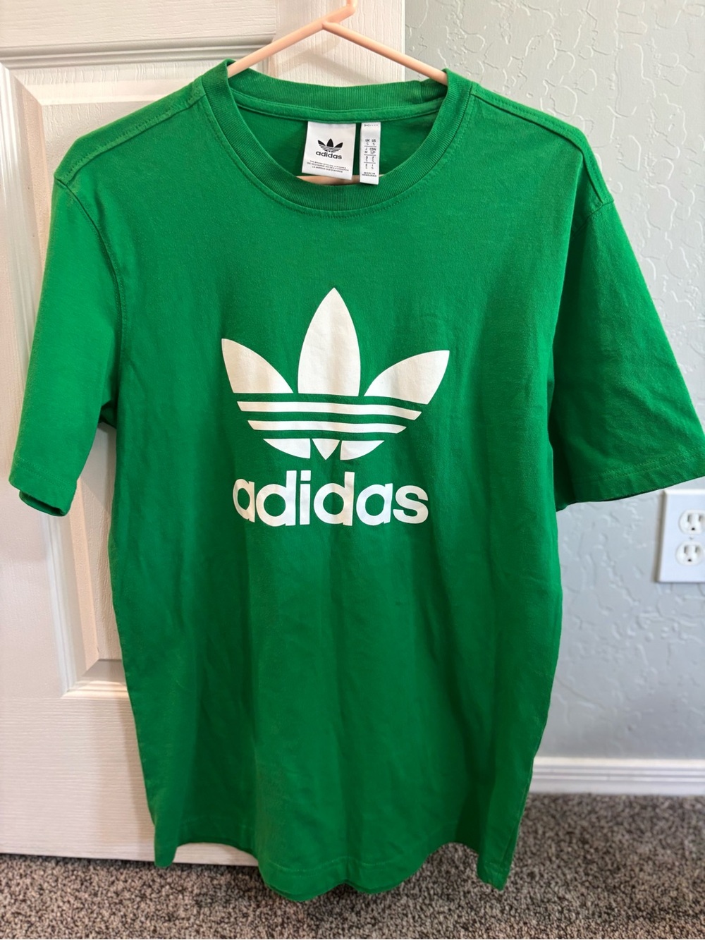 Adidas Originals Adicolor Classic Trefoil Big Logo T-Shirt Green – Size US Small